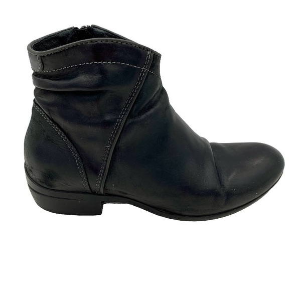 Wolky Winchester Boots Women 39 US 8 /‎ 8.5 Black Leather 952 Minimalist Comfort - Picture 1 of 10